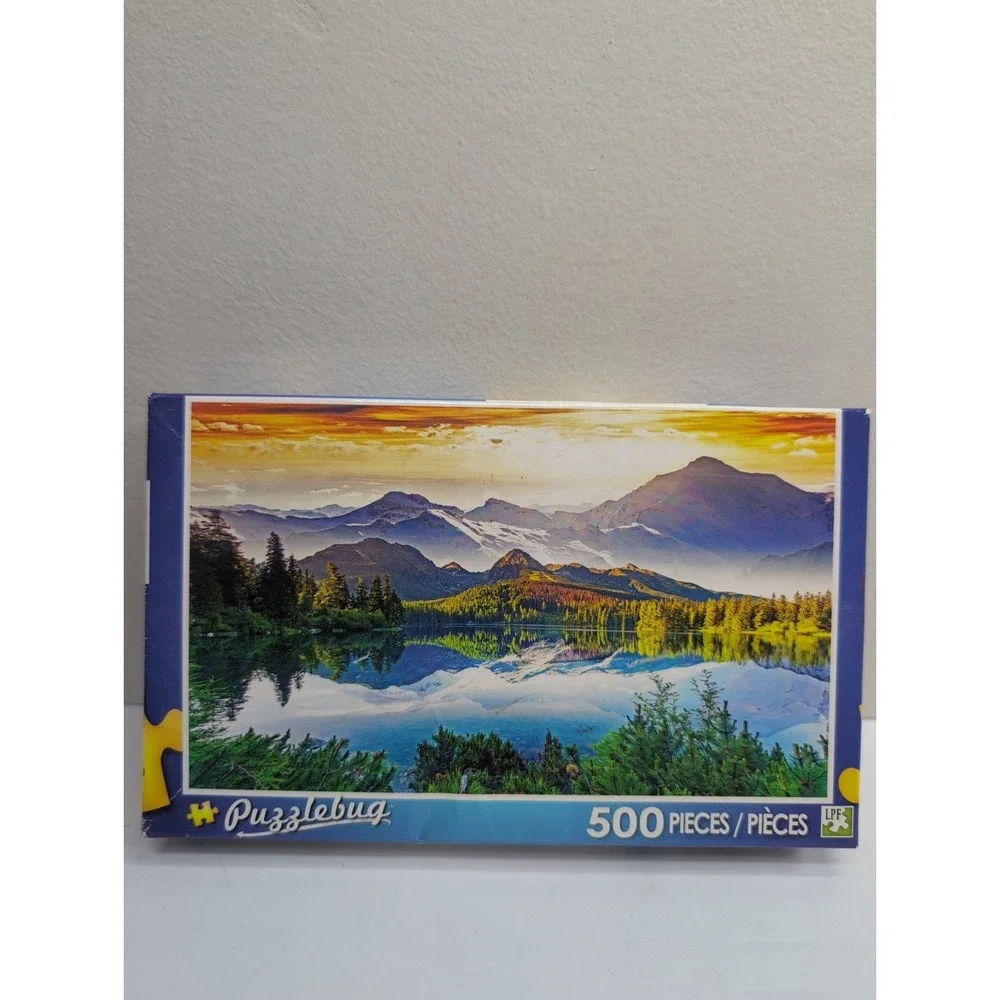 2016 PUZZLEBUG Nature Puzzle for Adult 500 Piece Mountain‎ Lake #5500 18.25x11